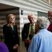 EMU Athletic Director Heather Lyke speaks with search committee members Robin Baun and Lucy Parker after the press conference on Monday, July 1. Daniel Brenner I AnnArbor.com